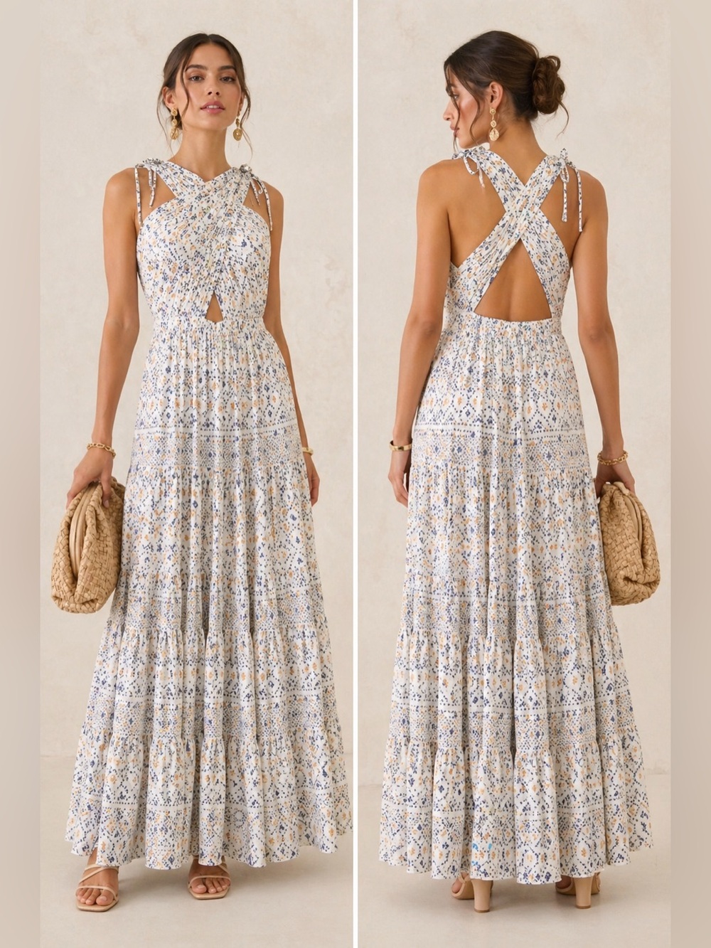 “Rare” Ulla Johnson Karima Metallic Cutout Dress